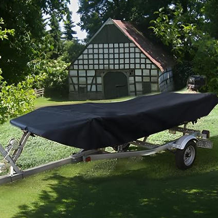 11-13FTï¼420cm*270cm Boat Cover Trailerable Marine Grade 210D grey.