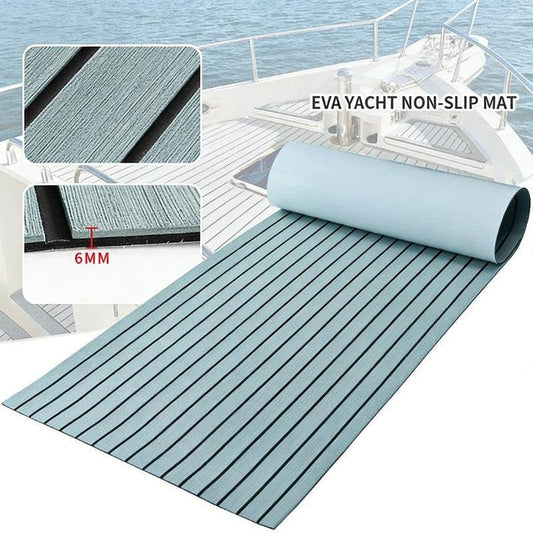EVA Foam Boat Flooring Mat Decking Sheet 240*5.7*0.6cm Light Grey.