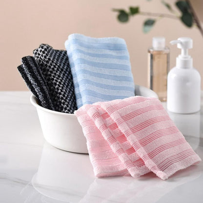 Back Scrubber Set | 2-Piece Exfoliating Shower Towel | Extra Long Exfoliating Washcloth for Men and Women - Scrub Cloth for Body Cleansing and Massage (Blue)