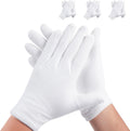 Gloves - 3 pairs - White cotton gloves - Suitable for dry hands - Can be worn while sleeping - High-quality cotton gloves - Unisex white gloves - Gloves with rounded corners