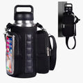 Magnetic Sports Bag with Adjustable Shoulder Strap - Includes Water Bottle Holder and Pocket - for Sports, Workouts, Travel & Work（Black）