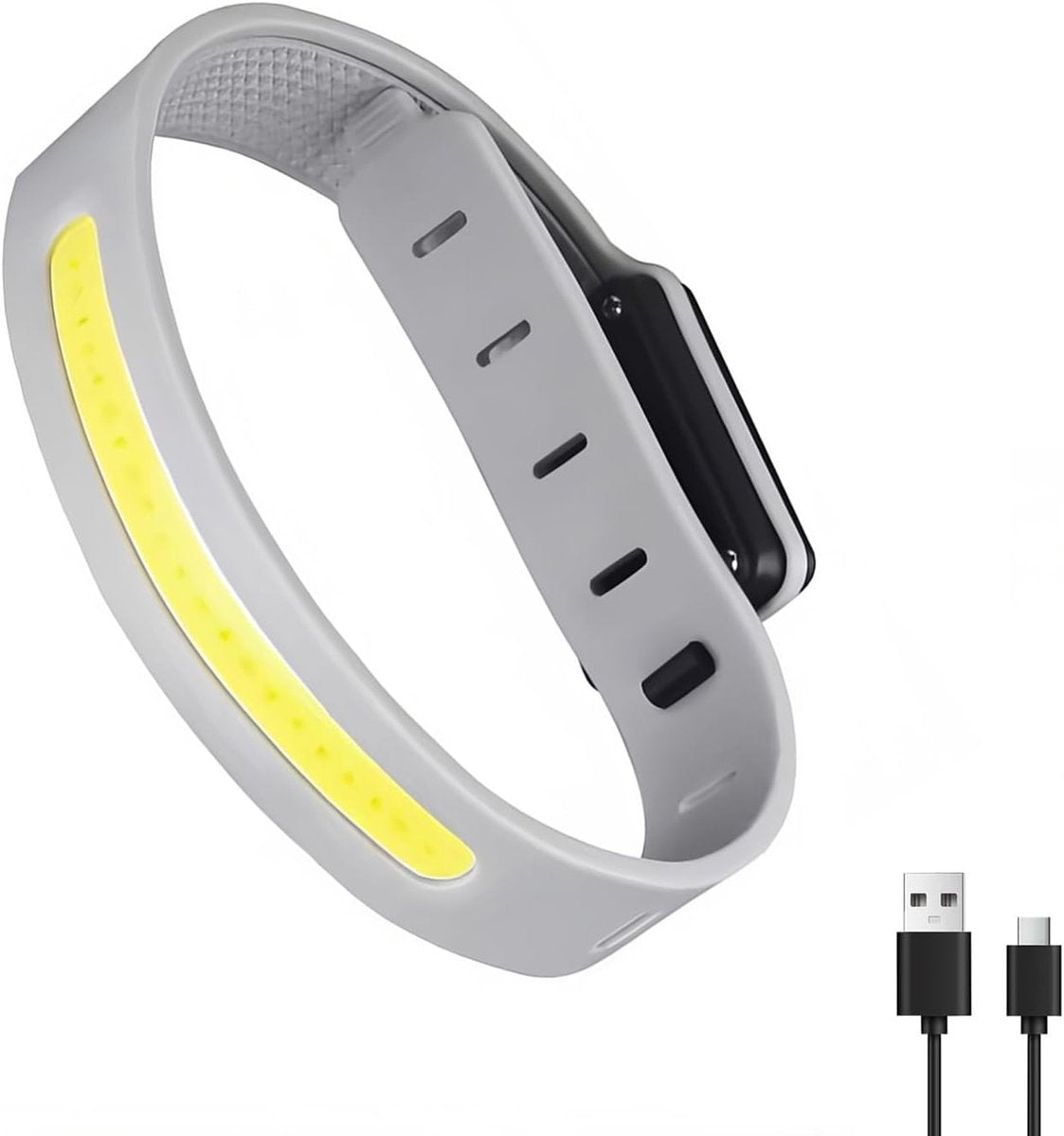Lamp - Running Lamp - Bicycle Lamp - With reflective arm and wrist strap - 3 light modes - Rechargeable - Flashing outdoor lamp, a safe choice for running, jogging, cycling and walking in the dark..
