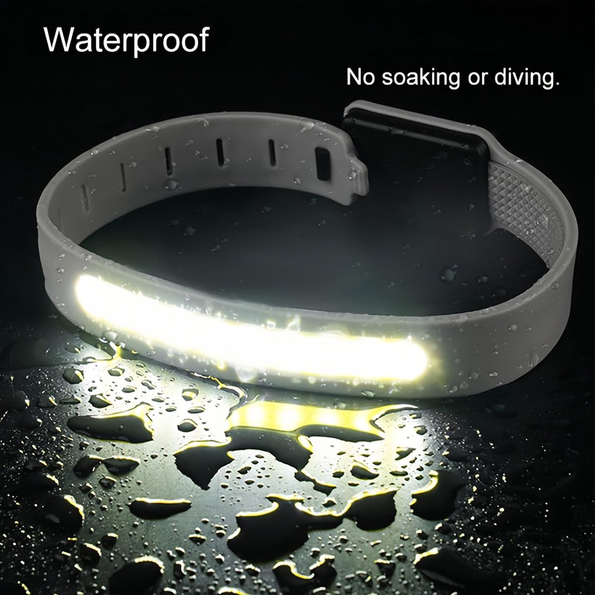 Lamp - Running Lamp - Bicycle Lamp - With reflective arm and wrist strap - 3 light modes - Rechargeable - Flashing outdoor lamp, a safe choice for running, jogging, cycling and walking in the dark..