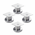 Adjustable Cabinet Legs - 4 Adjustable Furniture Legs Made of Stainless Steel (Silver) (3.8cm)