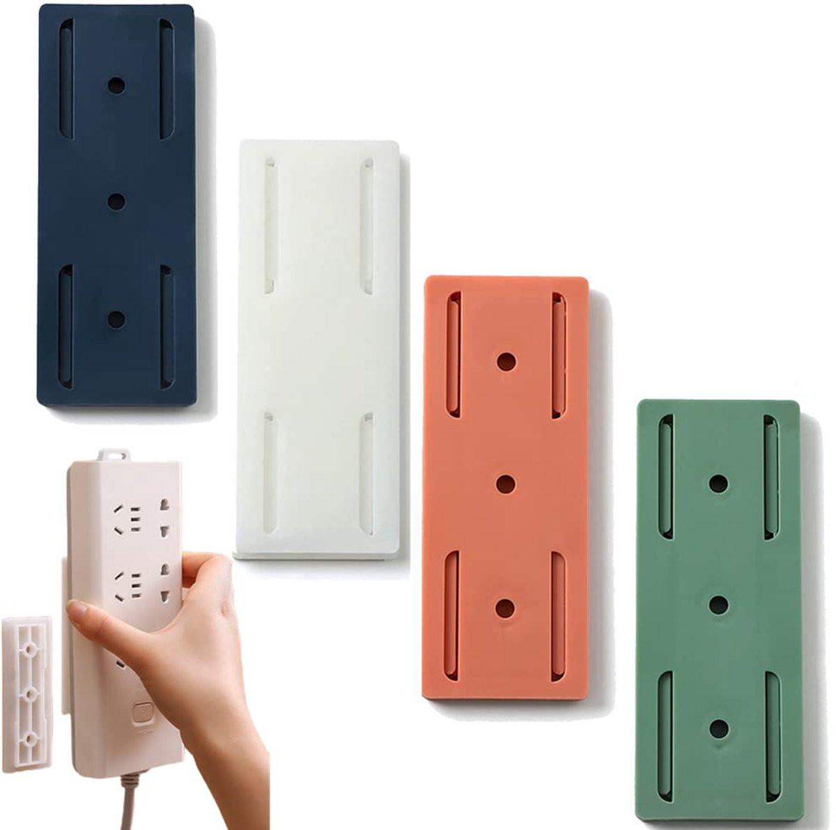 Self-adhesive - Desk socket holder - No perforation - Self-adhesive socket holder - Cable management - No perforation surge protection - Power strip holder bracket (4 pieces).