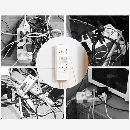 Self-adhesive - Desk socket holder - No perforation - Self-adhesive socket holder - Cable management - No perforation surge protection - Power strip holder bracket (4 pieces).