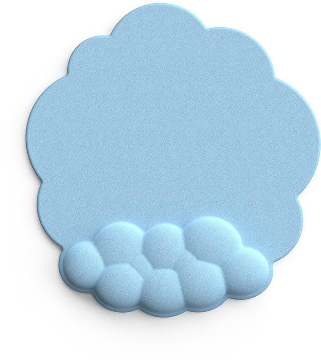 Mouse Pad - Mouse Pad with Wrist Rest - Ergonomic Mouse Pad - Mouse Pad with Leather Surface, Suitable for Computers, Laptops, Office, Home and Travel, with Non-Slip Bottom - Blue.