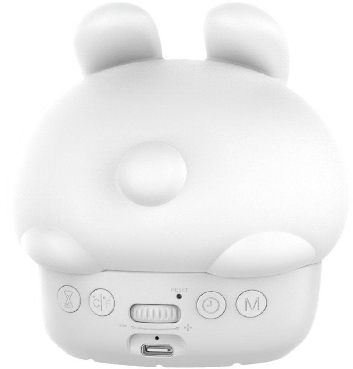 Children's Night Light - Table Lamp for Bedroom - Cute Rabbit Shape - Cartoon Bedside Lamp - Baby Night Light (White)