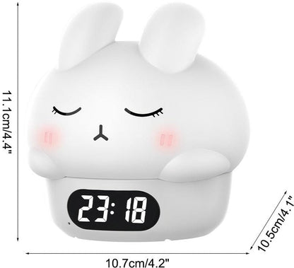 Children's Night Light - Table Lamp for Bedroom - Cute Rabbit Shape - Cartoon Bedside Lamp - Baby Night Light (White)