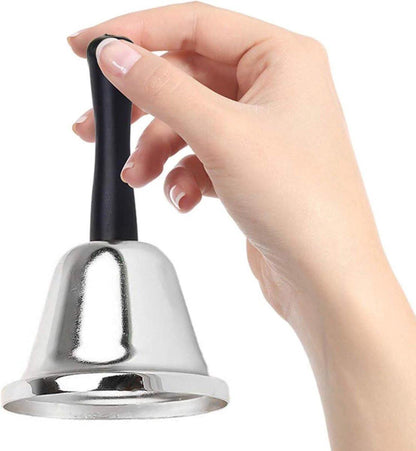 Handbell - Reception Phone - Stainless Steel - Fixed Desk - Service - Santa Claus Bell - Hotel Butler Desk Handle - Living Room - Home - Decoration - School Hospital - Bar.
