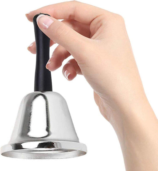 Handbell - Reception Phone - Stainless Steel - Fixed Desk - Service - Santa Claus Bell - Hotel Butler Desk Handle - Living Room - Home - Decoration - School Hospital - Bar.