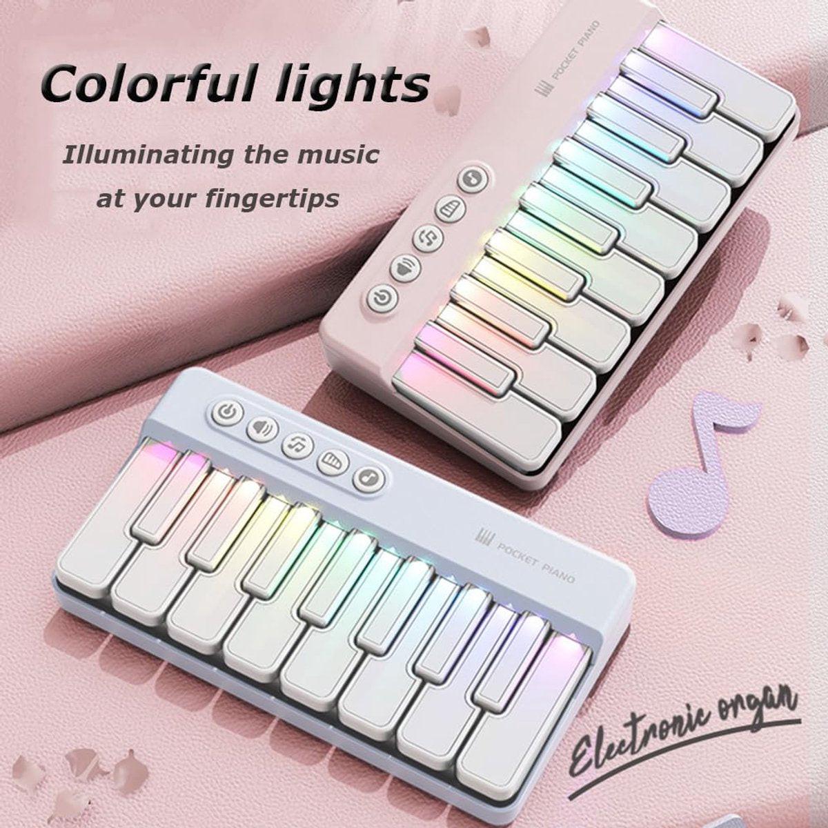 Mini Keyboard Piano - Piano for Kids - Toys for Children - Educational Toys - Portable Pocket Piano - Blue.