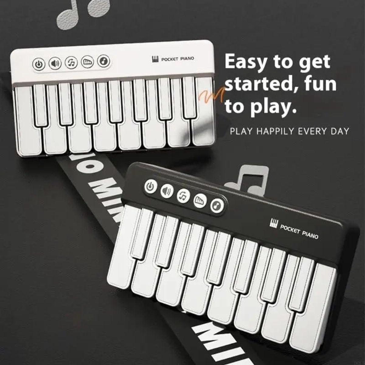 Mini Keyboard Piano - Piano for Kids - Toys for Children - Educational Toys - Portable Pocket Piano - Blue.