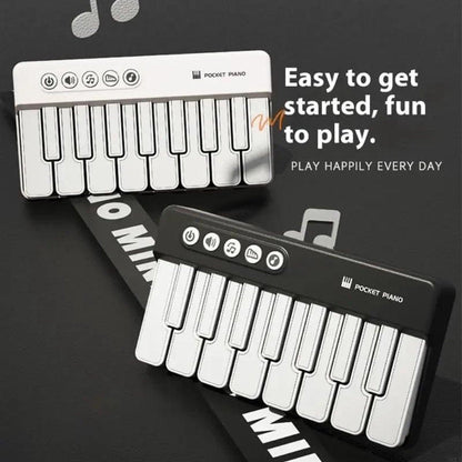 Mini Keyboard Piano - Piano for Kids - Toys for Children - Educational Toys - Portable Pocket Piano - Blue.