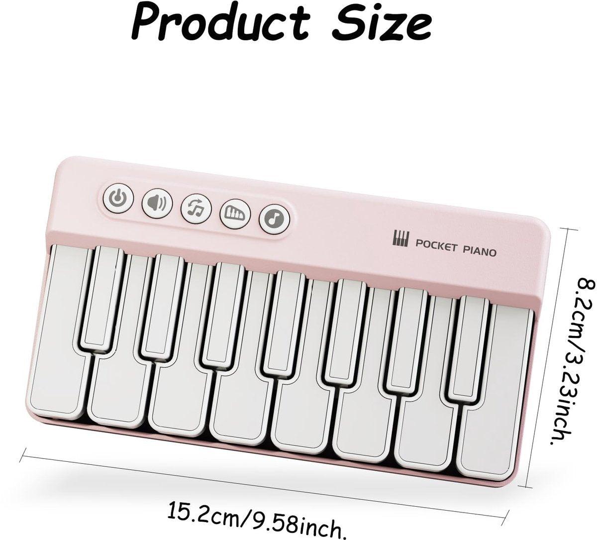 Mini Keyboard Piano - Piano for Kids - Toys for Children - Educational Toys - Portable Pocket Piano - Blue.