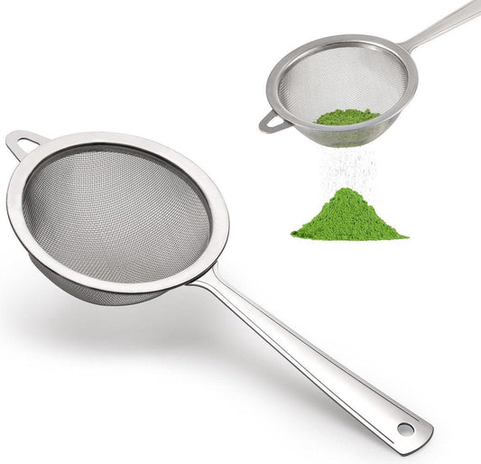 Matcha filter - 2 pieces - Tea filter - Stainless steel filter - Kitchen filter - Mini filter - Flour sieve - Baking sieve.