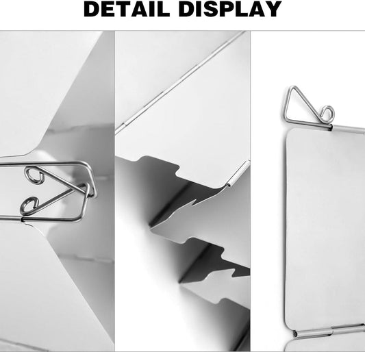 Windbreak for Camping Stove - Pack of 10 - Foldable Aluminum Windbreak - Foldable Windbreak for Gas Stove, Plate, Grill, Picnic, Camping Equipment - Aluminum Windbreak with Storage Bag.