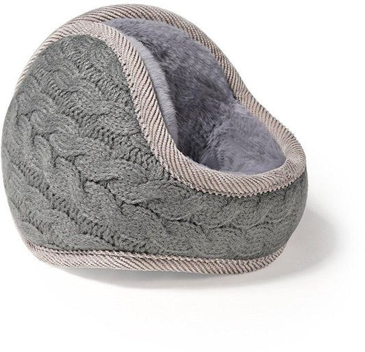 Earmuffs - Fleece Earmuffs - Knitted Earmuffs - Earmuffs for Adults - Warm Earmuffs - Warm Winter Earmuffs - Foldable - Unisex, Suitable for Outdoor Activities (Gray).