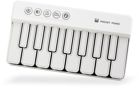 Mini Keyboard Piano - Piano for Kids - Toys for Children - Educational Toys - Portable Pocket Piano - White.