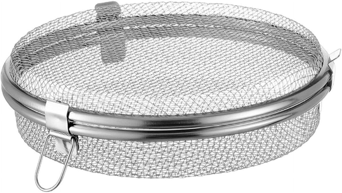 Dishwasher Basket for Small Items - Stainless Steel with 3 Buckles - Dishwasher Basket with Fine Mesh - Odorless - Round Shape - Scratch Resistant - Dishwasher Basket.