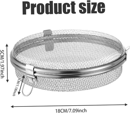 Dishwasher Basket for Small Items - Stainless Steel with 3 Buckles - Dishwasher Basket with Fine Mesh - Odorless - Round Shape - Scratch Resistant - Dishwasher Basket.
