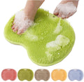 Shower Mat - Non-Slip Bath Mat - Foot Cleansing Pad, Back Scrub Pad, Exfoliating Bath Scrub Pad, Non-Slip Wall Suction Cup - Suitable for Men and Women (Vegetable)