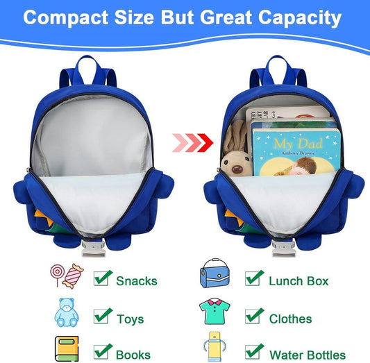 Leash - Dinosaur Backpack + 4-in-1 Leash and Adjustable Safety Wristband (Ideal Gift).
