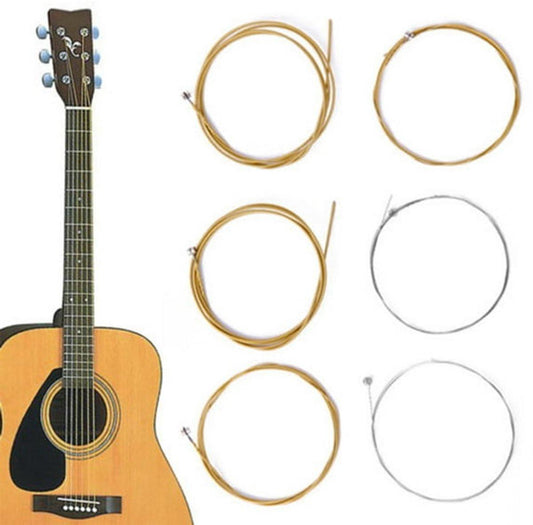 Guitar Strings - 6 Strings - Rust Resistant and Durable - Clear Tone - Folk Guitar Strings - Folk Guitar Steel Strings (Copper Strings).