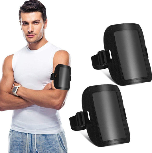 Card Holder - Arm ID Holder - Horizontal - PU Card Holder - Black 2 pieces.
