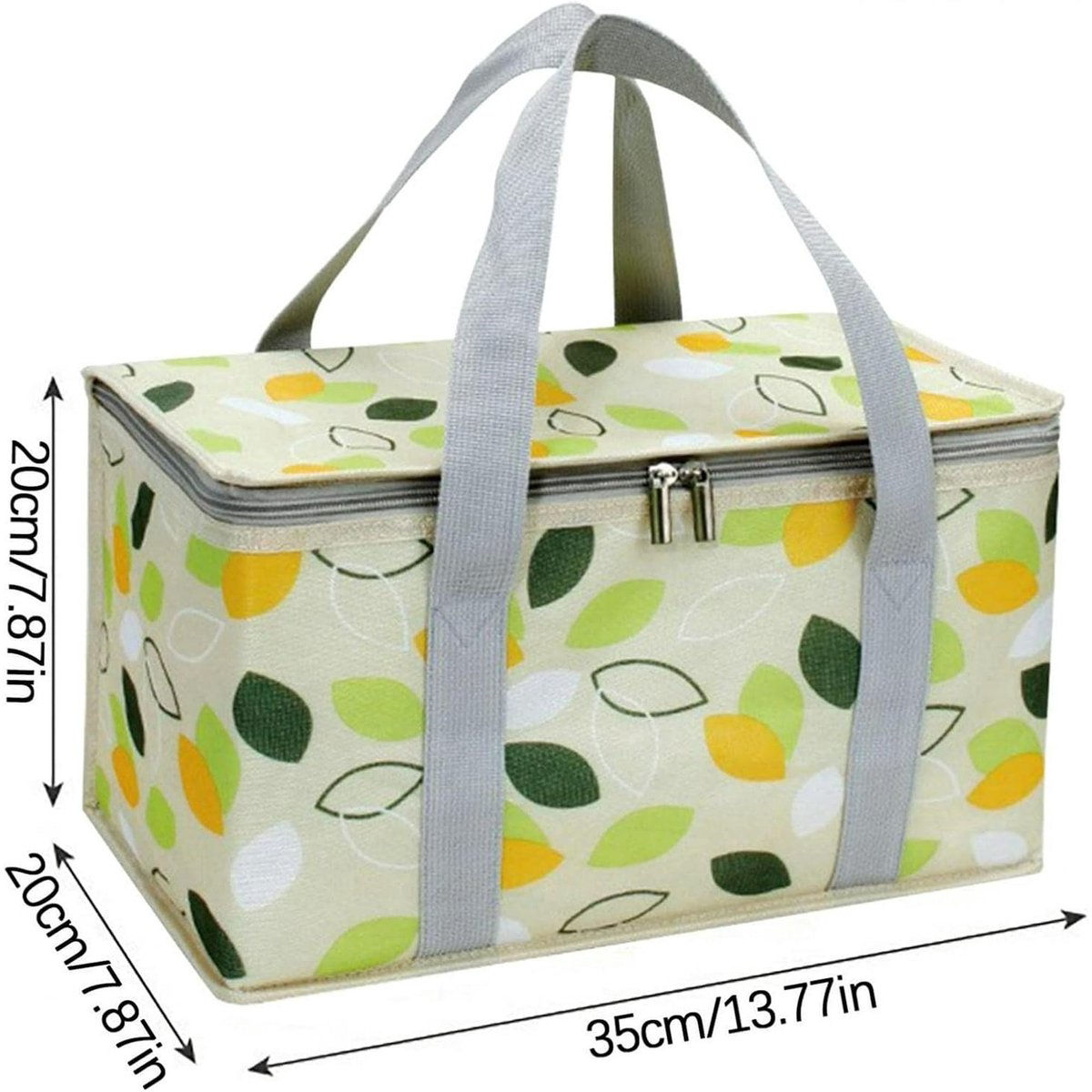 Large Cooler Bag - Picnic Cooler Bag, Lunch Bag - Lined - Keep Warm or Cold - Insulated Cooler Bag for Camping, BBQ, Home, Car & Outdoor Activities.