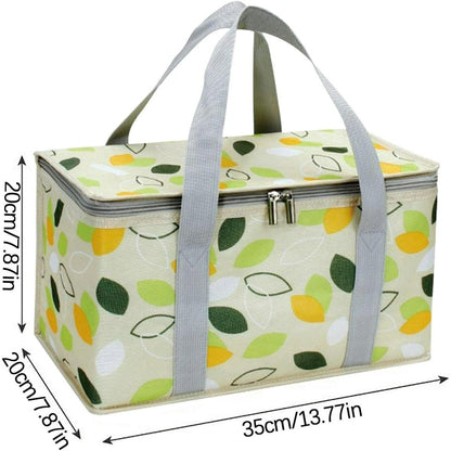 Large Cooler Bag - Picnic Cooler Bag, Lunch Bag - Lined - Keep Warm or Cold - Insulated Cooler Bag for Camping, BBQ, Home, Car & Outdoor Activities.