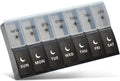 Storage Box - Vitamin Box Medicine Dispenser - Twice Daily (Black & White)