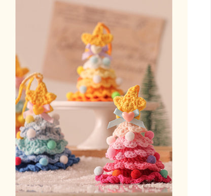 Christmas Decorations - Crochet Christmas Tree Bell Decorations - Small Christmas Decorations - Car Decorations - Christmas Tree Decorations - Ornaments - Specimens - Style A