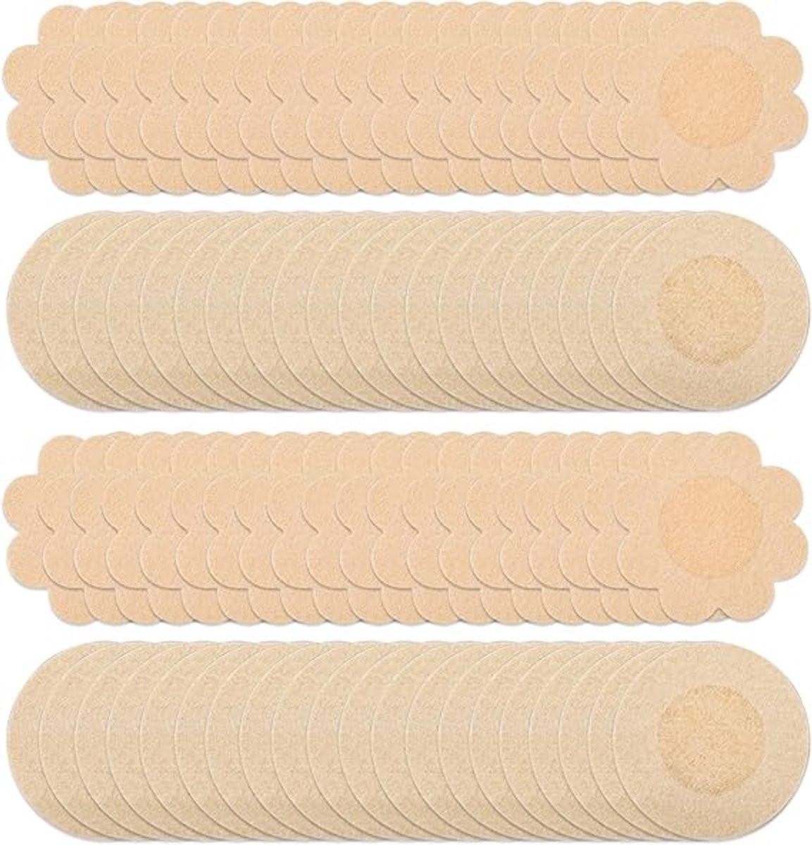 80 Invisible Nipple Shields - Disposable Nipple Shields - Nipple Shields for Women - Breathable Breast Shields - Unisex Nipple Shields - Round and Plum Shape - Off White - One Size.