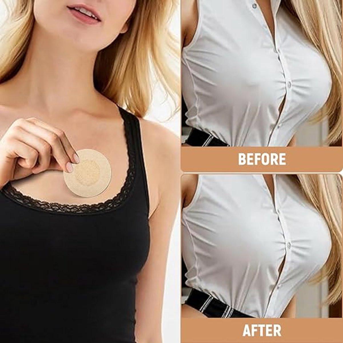 80 Invisible Nipple Shields - Disposable Nipple Shields - Nipple Shields for Women - Breathable Breast Shields - Unisex Nipple Shields - Round and Plum Shape - Off White - One Size.