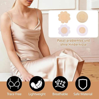 80 Invisible Nipple Shields - Disposable Nipple Shields - Nipple Shields for Women - Breathable Breast Shields - Unisex Nipple Shields - Round and Plum Shape - Off White - One Size.
