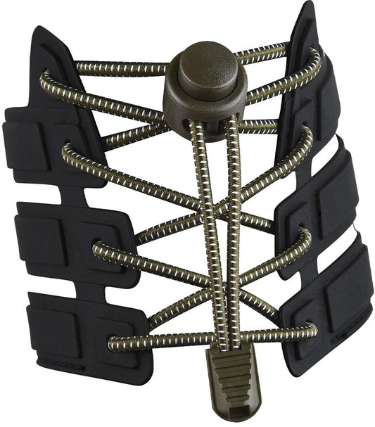 Sneaker Laces 120CM suitable for Sneakers - Elastic laces without a tie - Suitable for students and adults - With strong buckle and quick-release function (Army Green)