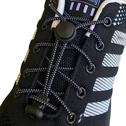 Sneaker Laces 120CM suitable for Sneakers - Elastic laces without a knot - Suitable for students and adults - With strong buckle and quick-release function (Light gray)