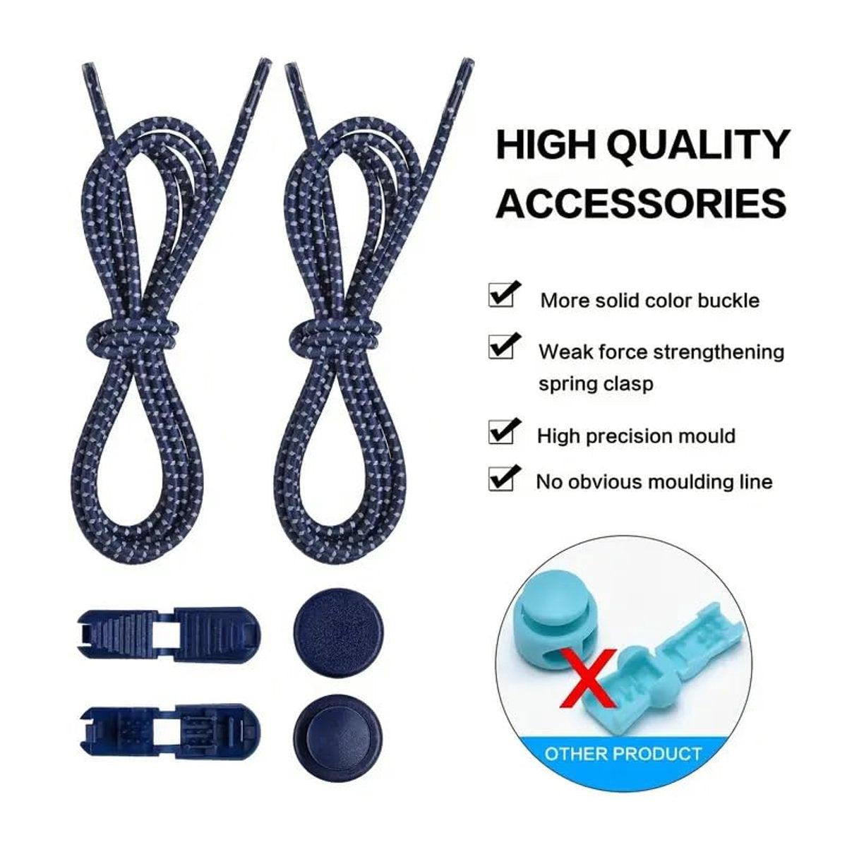 Sneaker Laces 120CM suitable for Sneakers - Elastic laces without a knot - Suitable for students and adults - With strong buckle and quick-release function (Light gray)