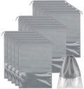 Shoe Travel Bags - Non-Woven Dust Bags - Medium to Large - Portable Drawstring - Space-Saving Shoe Storage Bags Organizer - Pack of 15