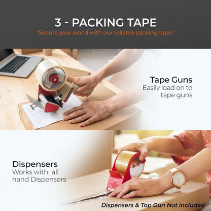 Transparent packaging tape on a roll - 48 mm x 66 m - Strong - Low noise - Strong, extra adhesive - For packing boxes - Parcel tape for shipping and long-term storage (transparent, 3 rolls).