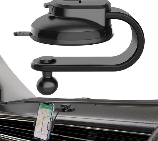 Phone Holder - Universal Base - 360Â° Rotatable Car Phone Holder - Suitable for cars, trucks, vehicles, windshields and mobile navigation systems..