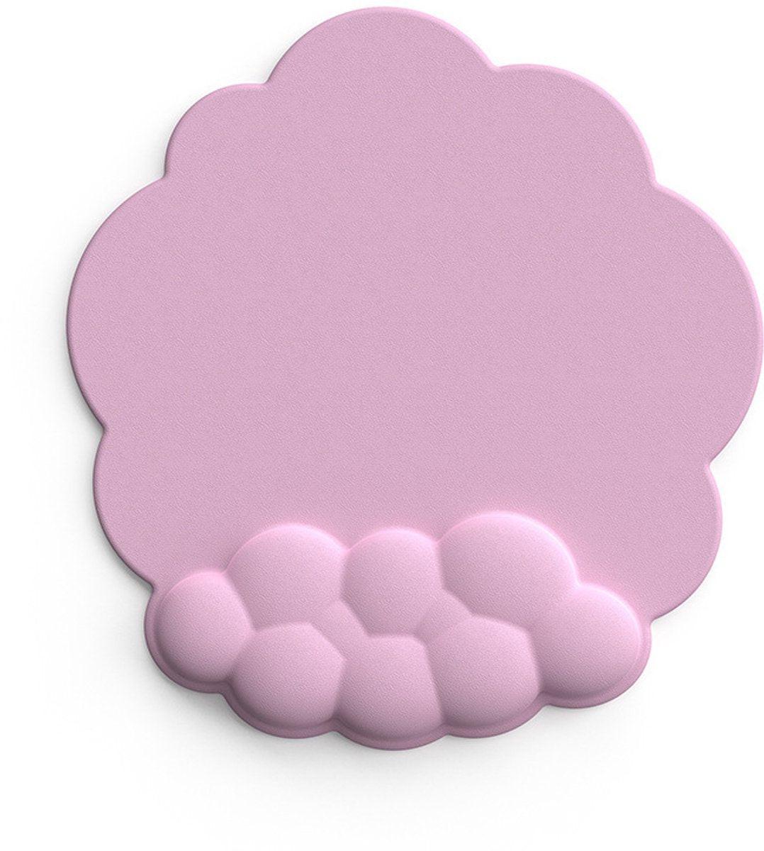 Mouse Pad - Mouse Pad with Wrist Rest - Ergonomic Mouse Pad - Mouse Pad with Leather Surface, Suitable for Computers, Laptops, Office, Home and Travel, with Non-Slip Bottom - Pink.