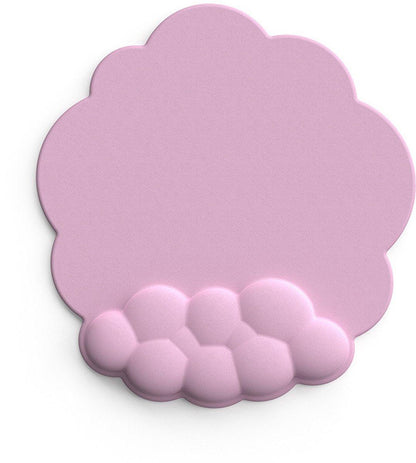 Mouse Pad - Mouse Pad with Wrist Rest - Ergonomic Mouse Pad - Mouse Pad with Leather Surface, Suitable for Computers, Laptops, Office, Home and Travel, with Non-Slip Bottom - Pink.