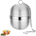 Tea strainer made of stainless steel - Tea filter - Tea strainer made of stainless steel 304 - with chain - Suitable for teacups / teapots / kettles.