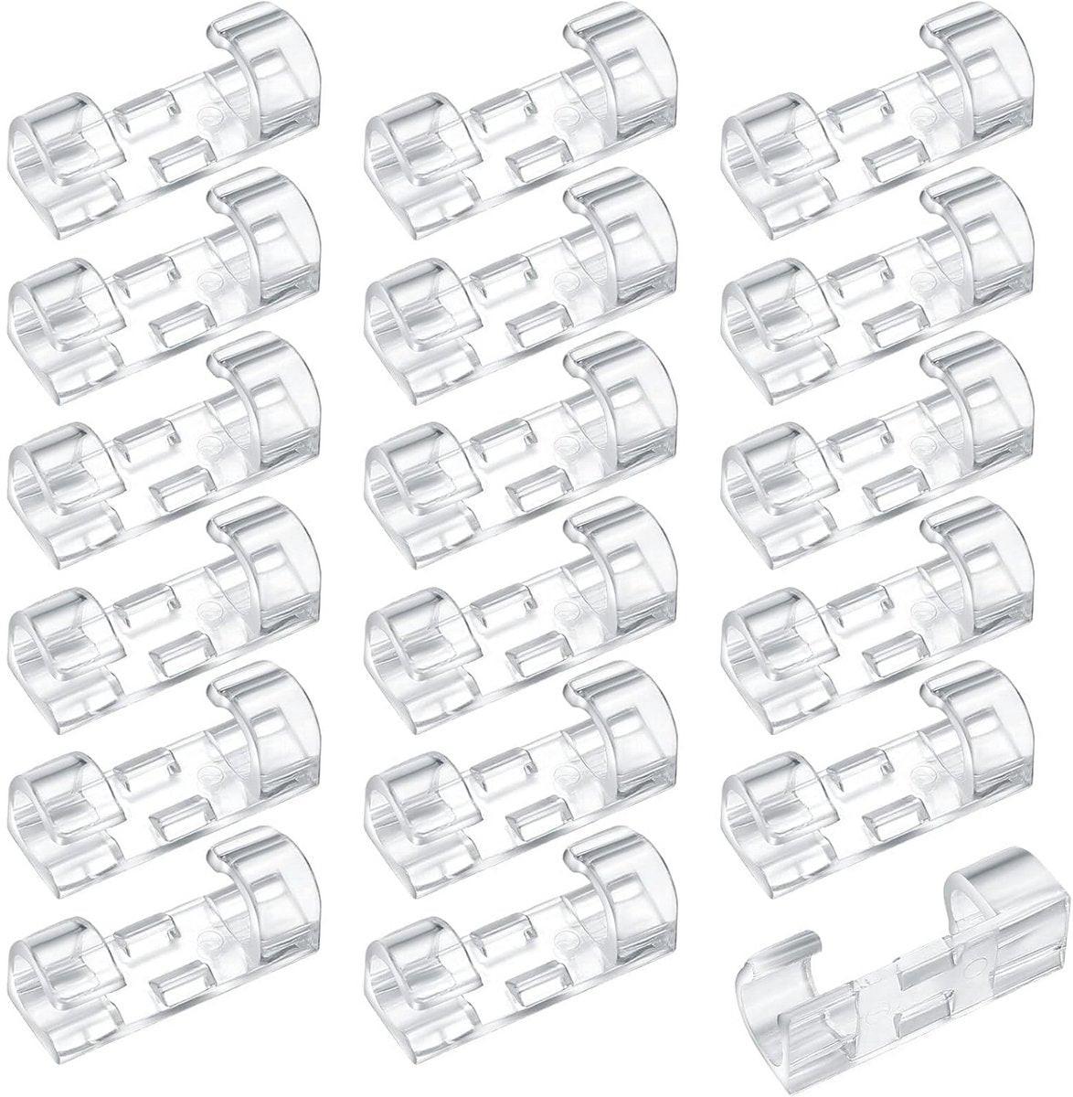 Transparent Cable Clips Self-Adhesive â Cable Organizer â 120 pieces â Cable Tray â Cable Ties â Cable Lock â Desk Organizers â Organizer â Cable Trays â Cable Management â Clips â Ties.