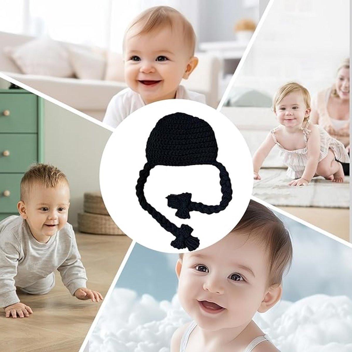 Knitted Hats - Knitted Baby Hats - Cute Long Knitted Hats - Cute Photo Accessories - Winter Baby Headbands - Cute Hats Suitable for Newborns and Babies from 0-6 Months.