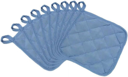 Placemat - Set of 5 Insulation Mats for the Kitchen - Heat Resistant Insulation Mats - Large Coasters for Daily Cooking and Baking (Dimensions: 6.5 x 6.5 Inches, Color: Blue)