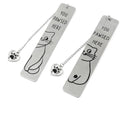 Bookmarks - Set of 2 - Cat Bookmarks - Cute Bookmarks - Bookmark Gifts for Book Lovers - Reading Bookmarks - Gifts for Boys, Girls, Kids & Friends - Cool School Supplies & Reading Gift - Stainless Steel.