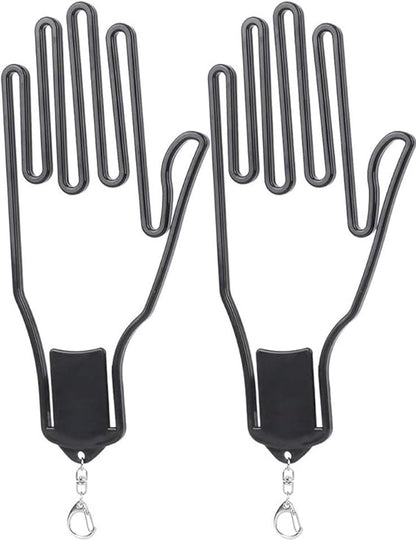2-Pack Glove Supports - Black Plastic Frame to Prevent Deformation - For Golf & Outdoor Gloves